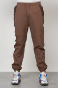 Оптом Спортивный костюм мужской модный коричневого цвета 15006K в Самаре, фото 5