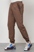 Оптом Спортивный костюм мужской модный коричневого цвета 15006K в Самаре, фото 6