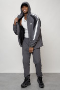 Оптом Спортивный костюм мужской модный серого цвета 15006Sr в Сочи, фото 16