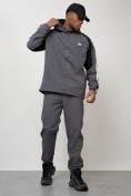 Оптом Спортивный костюм мужской модный серого цвета 15006Sr, фото 9