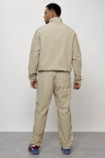 Оптом Спортивный костюм мужской модный бежевого цвета 15007B в Сочи, фото 4