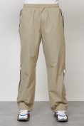 Оптом Спортивный костюм мужской модный бежевого цвета 15007B в Сочи, фото 5