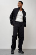 Оптом Спортивный костюм мужской модный черного цвета 15007Ch в Уфе, фото 13