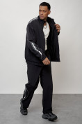 Оптом Спортивный костюм мужской модный черного цвета 15007Ch в Сочи, фото 14