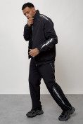 Оптом Спортивный костюм мужской модный черного цвета 15007Ch в Екатеринбурге, фото 15