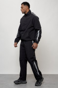 Оптом Спортивный костюм мужской модный черного цвета 15007Ch в Санкт-Петербурге, фото 2
