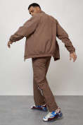 Оптом Спортивный костюм мужской модный коричневого цвета 15007K в Санкт-Петербурге, фото 16