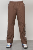 Оптом Спортивный костюм мужской модный коричневого цвета 15007K в Перми, фото 5