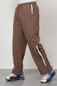 Оптом Спортивный костюм мужской модный коричневого цвета 15007K в Перми, фото 6