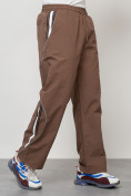 Оптом Спортивный костюм мужской модный коричневого цвета 15007K в Баку, фото 7