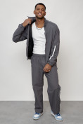 Оптом Спортивный костюм мужской модный серого цвета 15007Sr в Уфе, фото 14