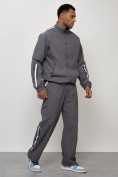 Оптом Спортивный костюм мужской модный серого цвета 15007Sr в Волгоградке, фото 3