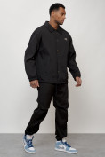 Оптом Спортивный костюм мужской модный черного цвета 15010Ch в Оренбурге, фото 3