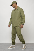 Оптом Спортивный костюм мужской модный цвета хаки 15010Kh в Самаре, фото 2