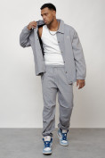 Оптом Спортивный костюм мужской модный серого цвета 15010Sr в Перми, фото 15