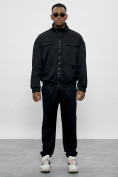 Оптом Спортивный костюм мужской оригинал черного цвета 15011Ch в Санкт-Петербурге