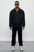 Оптом Спортивный костюм мужской оригинал черного цвета 15011Ch в Омске, фото 15