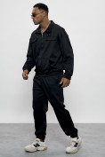 Оптом Спортивный костюм мужской оригинал черного цвета 15011Ch в Тюмени, фото 16