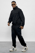 Оптом Спортивный костюм мужской оригинал черного цвета 15011Ch в Астане, фото 2