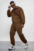 Оптом Спортивный костюм мужской оригинал коричневого цвета 15011K в Екатеринбурге, фото 12