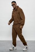 Оптом Спортивный костюм мужской оригинал коричневого цвета 15011K в Екатеринбурге, фото 18