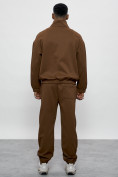 Оптом Спортивный костюм мужской оригинал коричневого цвета 15011K в Саратове, фото 4
