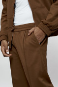 Оптом Спортивный костюм мужской оригинал коричневого цвета 15011K, фото 6