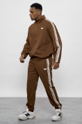 Оптом Спортивный костюм мужской оригинал коричневого цвета 15012K в Екатеринбурге, фото 21