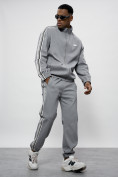 Оптом Спортивный костюм мужской оригинал серого цвета 15012Sr, фото 14