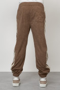 Оптом Спортивный костюм мужской модный из микровельвета бежевого цвета 15015B в Саратове, фото 8