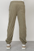 Оптом Спортивный костюм мужской модный из микровельвета цвета хаки 15015Kh в Уфе, фото 8