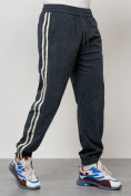 Оптом Спортивный костюм мужской модный из микровельвета темно-серого цвета 15015TC, фото 7