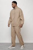 Оптом Спортивный костюм мужской модный бежевого цвета 15020B в Сочи, фото 2