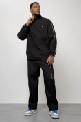 Оптом Спортивный костюм мужской модный черного цвета 15020Ch в Екатеринбурге, фото 10