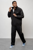 Оптом Спортивный костюм мужской модный черного цвета 15020Ch в Саратове, фото 11
