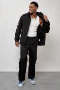 Оптом Спортивный костюм мужской модный черного цвета 15020Ch в Волгоградке, фото 15