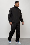 Оптом Спортивный костюм мужской модный черного цвета 15020Ch в Новосибирске, фото 3