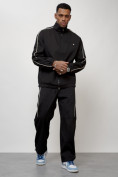 Оптом Спортивный костюм мужской модный черного цвета 15020Ch в Сочи, фото 9