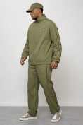 Оптом Спортивный костюм мужской модный цвета хаки 15020Kh в Сочи, фото 2
