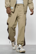 Оптом Спортивный костюм мужской плащевой бежевого цвета 1508B, фото 11