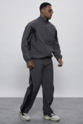 Оптом Спортивный костюм мужской плащевой серого цвета 1508Sr в Ижевск, фото 12