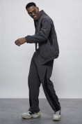 Оптом Спортивный костюм мужской плащевой серого цвета 1508Sr в Саратове, фото 18