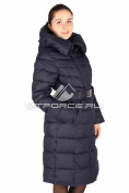 Оптом Пальто женское зимнее большого размера темно-синего цвета 15181TS, фото 2
