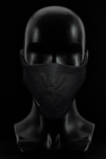 Оптом Маска защитная многоразовая мужская черного цвета 1584Ch, фото 6