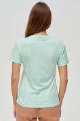 Оптом Женские футболки с принтом салатового цвета 1601Sl в Казани, фото 5