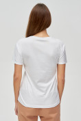 Оптом Женские футболки с принтом белого цвета 16027Bl в Казани, фото 5