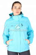 Оптом Куртка спортивная женская весна голубого цвета 1617Gl