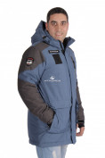 Оптом Куртка зимняя удлиненная мужская синего цвета 1627S в Новосибирске, фото 2