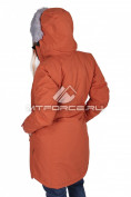 Оптом Куртка парка демисезонная женская оранжевого цвета 16799O, фото 5