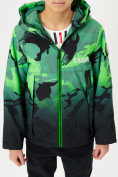 Оптом Куртка демисезонная для мальчика зеленого цвета 168Z в Казани, фото 8